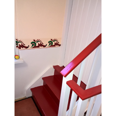 Treppenhaussanierung Mit Schablonierung 3